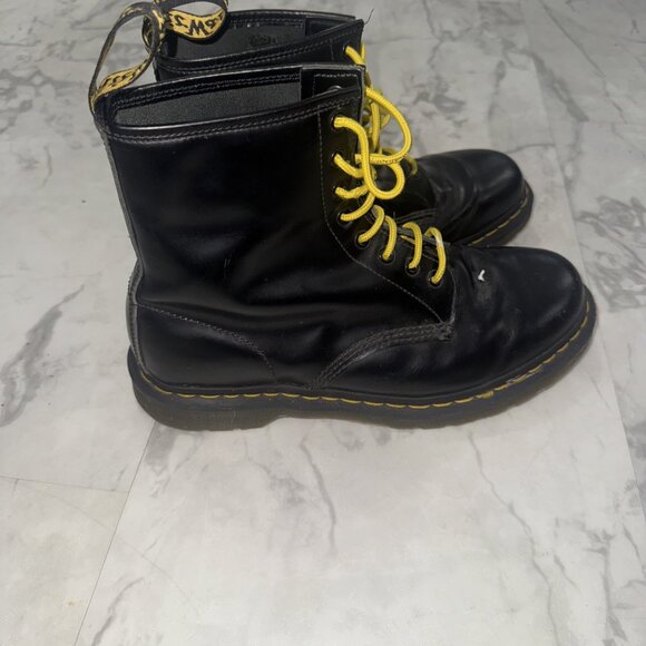 Dr. Martens Original Combat Boots Mens 11 Wns 12 Doc 11822 Black Leather Lace Up - Picture 3 of 8